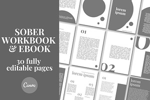 Sober Workbook&Ebook Canva Template