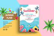 Summer Party Flyer Template, a Flyer Template by Template Shop (Thumbnail 1 of 3)