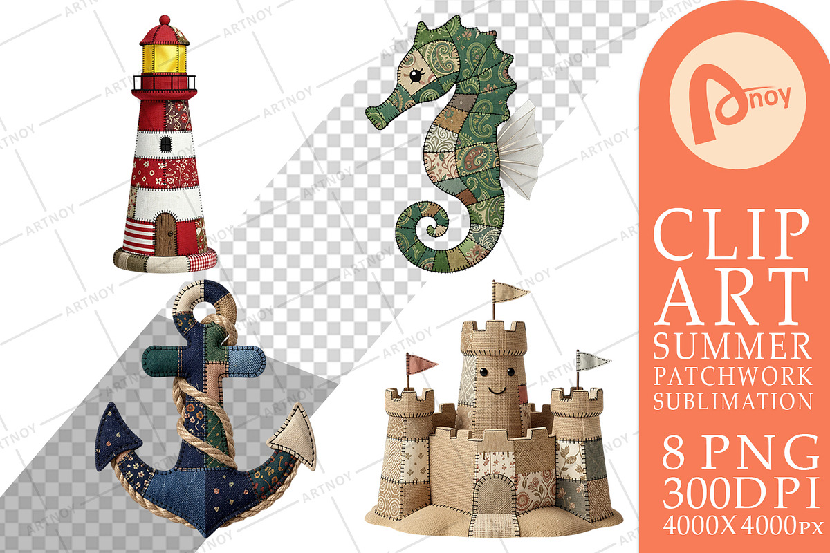 Summer Patchwork Sublimation, a Seasonal Illustration by Artnoy (Photo 9 of 18)