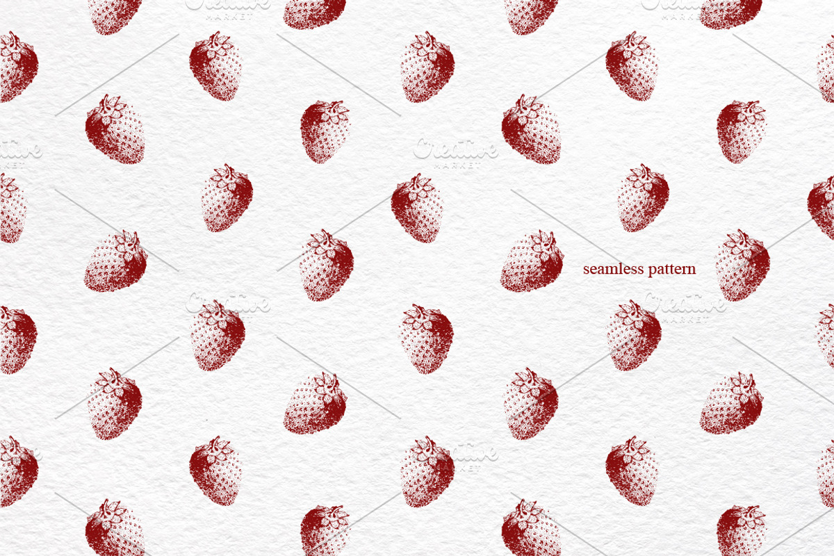 Strawberry Vector Collection, a Food Illustration by Lubov Illustrations Shop (Photo 7 of 7)