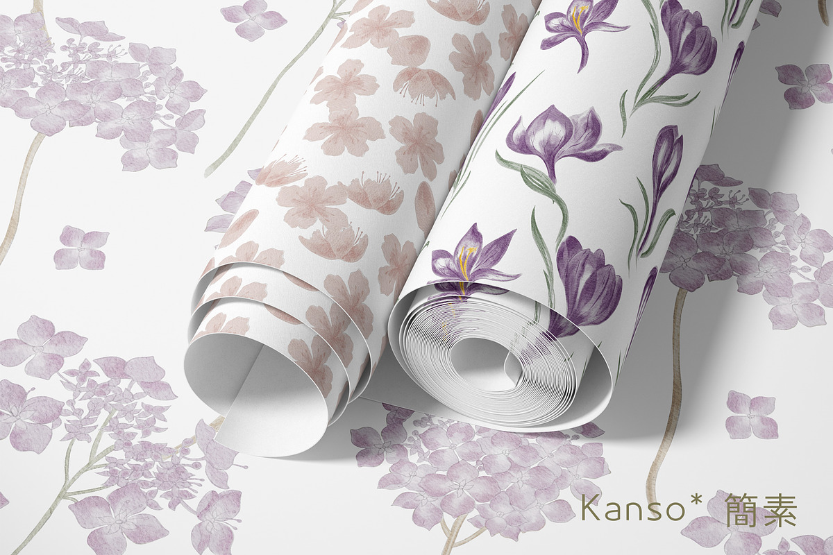 Kanso Botanical Japandi Watercolor, a Pattern Graphic by mila_leev (Photo 8 of 15)