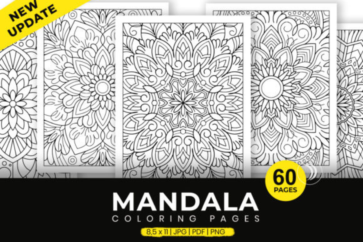 40 Mandala Coloring Pages for Adult, a Graphic by shopcosm (Photo 1 of 2)