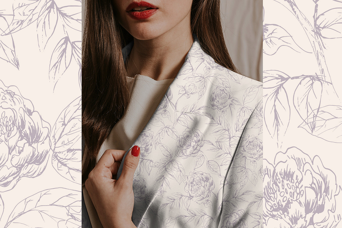 Sketched Peonies, a Pattern Graphic by MalyskaStudio (Photo 16 of 16)