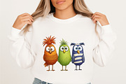 Funny Cute Birds Sublimation Design, an Illustration by designcity5 (Thumbnail 4 of 4)