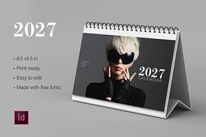 2027 Desk CALENDAR InDesign Template