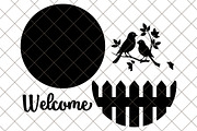 Welcome Birds Sign Laser Cut, a Graphic by Creative Art (Thumbnail 2 of 4)
