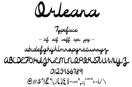 Font Orleana Cursive Script Writing