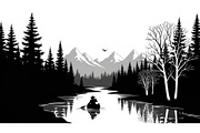 Nature Landscape Silhouette Vector B, an Illustration by Designer_Momina (Thumbnail 30 of 51)