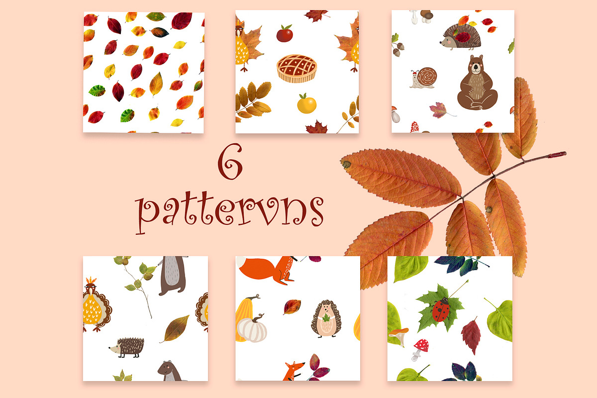 Dried Herbarium Thanksgiving leaves, an Animal Illustration by NataLyaroArt (Photo 10 of 13)