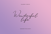 Wonderful life script, a Handwritten Font by BilberryCreates (Thumbnail 1 of 5)