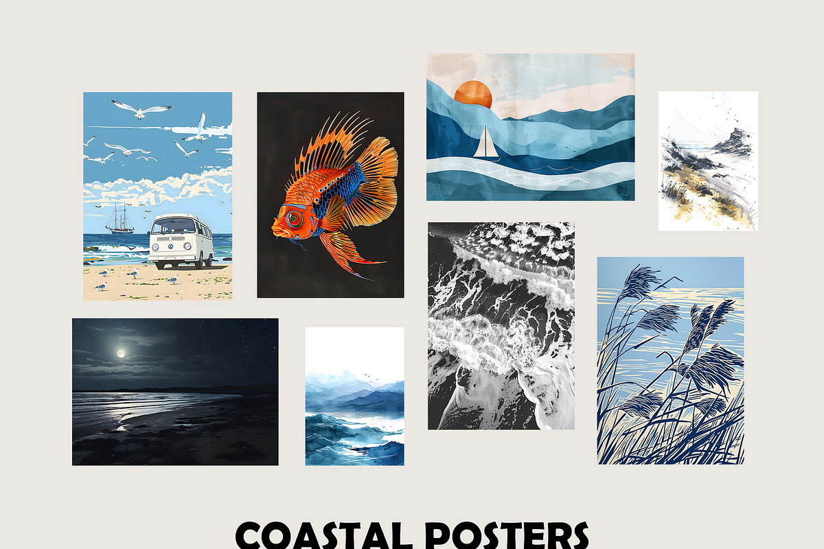 Coastal Wall Gallery Posters, a Graphic by SunnyAfternoons (Photo 7 of 14)