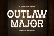 Outlaw Major - Slab Serif Font, a Serif Font by Flawless And Co (Thumbnail 1 of 10)