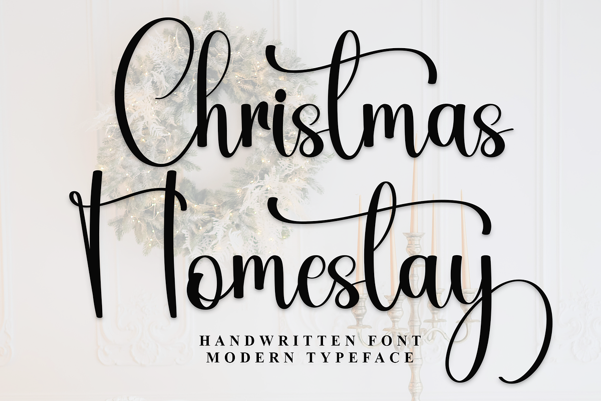 ChristmasHomestay, a Handwritten Font by FreshTypeINK (Photo 1 of 8)