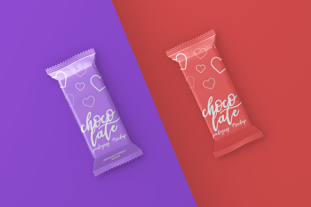Chocolate Bar Packaging Mockup, a Packaging Mockup by Toasin Studio (Photo 3 of 8)