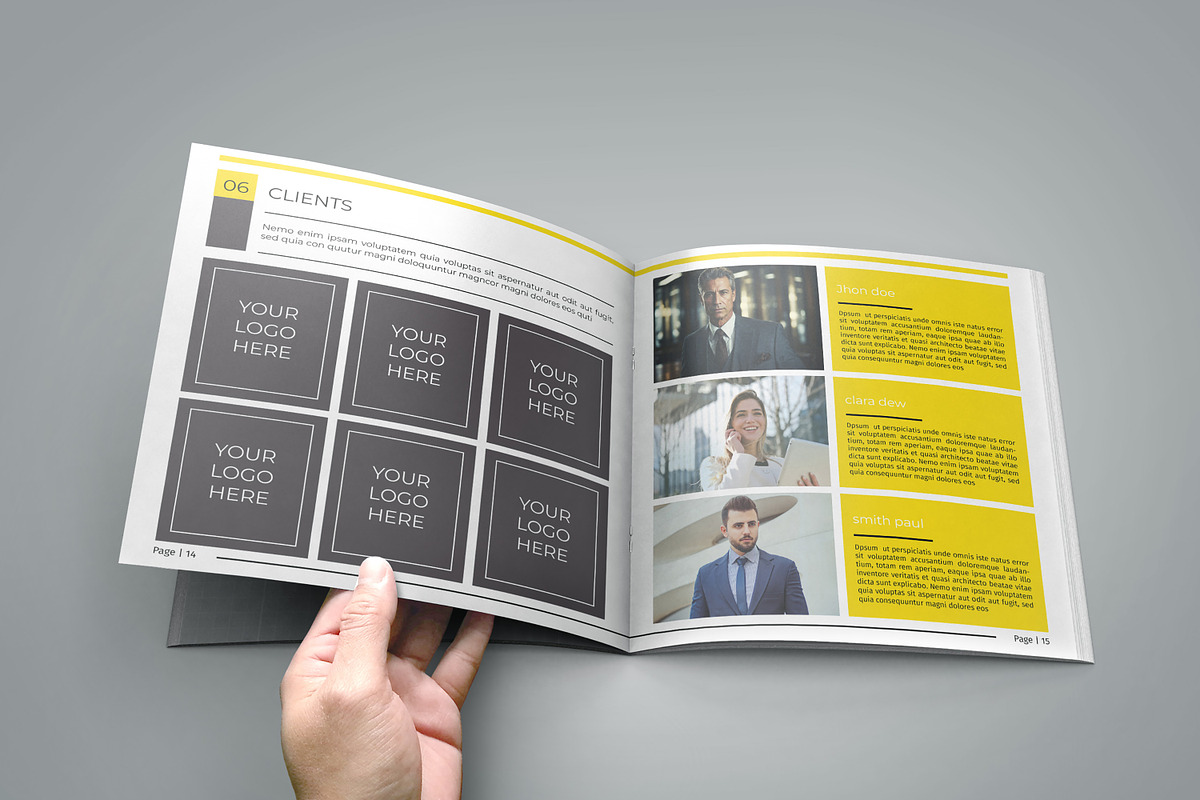 Square Portfolio Brochure, a Brochure Template by Template Shop (Photo 6 of 10)