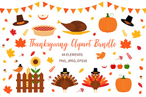 Thanksgiving Clipart Bundle