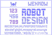 Robot Design Font, a Font by weknow (Thumbnail 1 of 8)