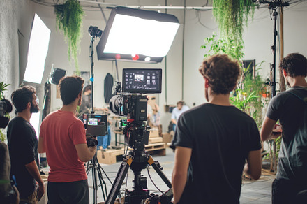 Behind the scenes of a film producti, a Photo by Iftikhar Alam