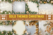 Gold Themed Christmas Backgrounds, a Background Photo by Ink Gallery (Thumbnail 1 of 2)
