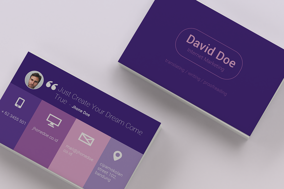 Creative Business Card V2, a Business Card Template by Reza Space (Photo 3 of 4)