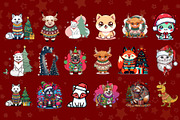 50 Cute christmas animal character, an Illustration by Sofia's Fashion (Thumbnail 3 of 3)