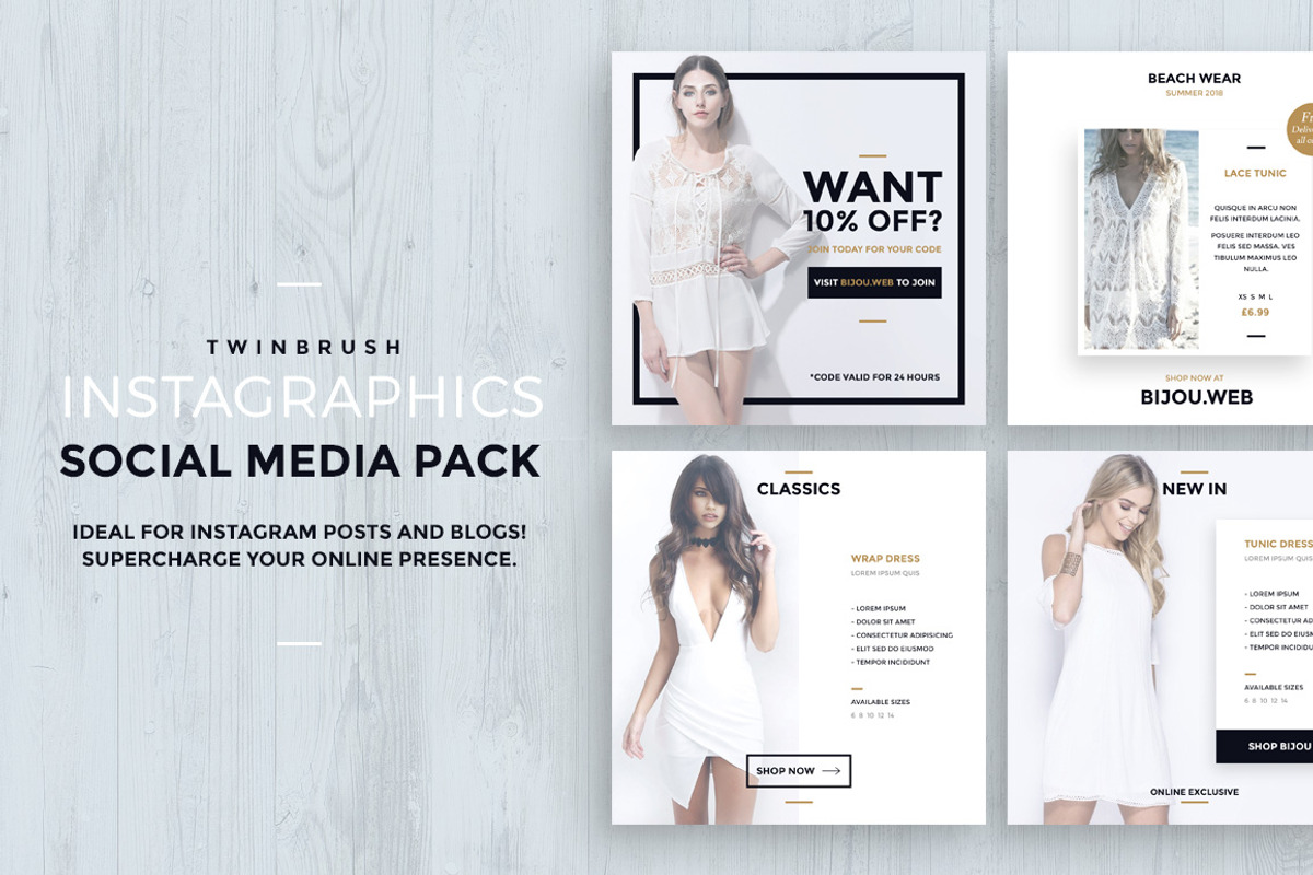 Instagraphics Social Media Templates, a Social Media Template by Twinbrush (Photo 1 of 8)