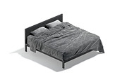 Brown Wooden Double Bed 3D Model, an Object 3D Model by rebrandy (Thumbnail 8 of 10)