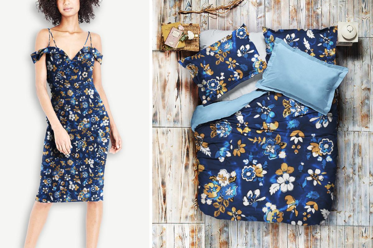 Navy and Yellow Floral Seamless, a Pattern Graphic by Gullenda (Photo 4 of 6)