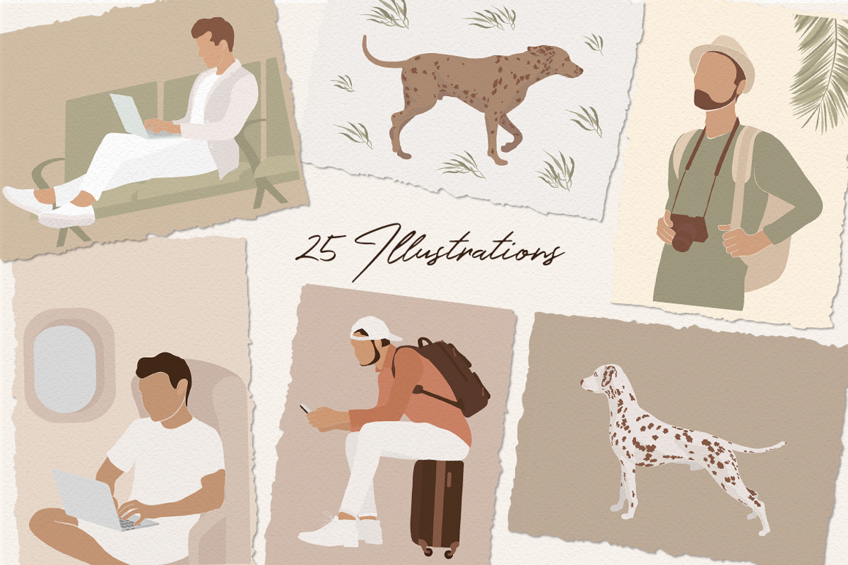 Digital Nomad Boys Illustration Set, a Work Illustration by Irena Art (Photo 2 of 13)