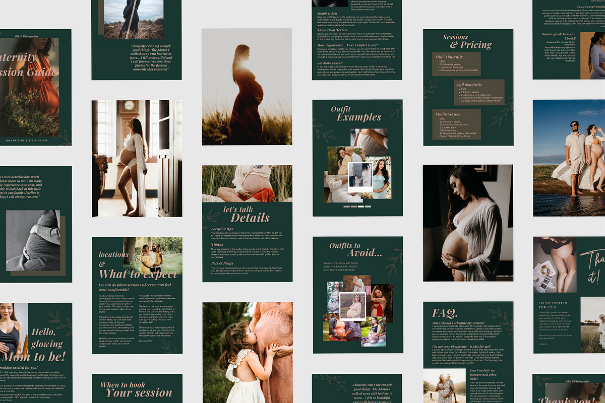 TEAL Maternity Photography Guide, a Magazine Template by Signature Edits (Photo 7 of 11)