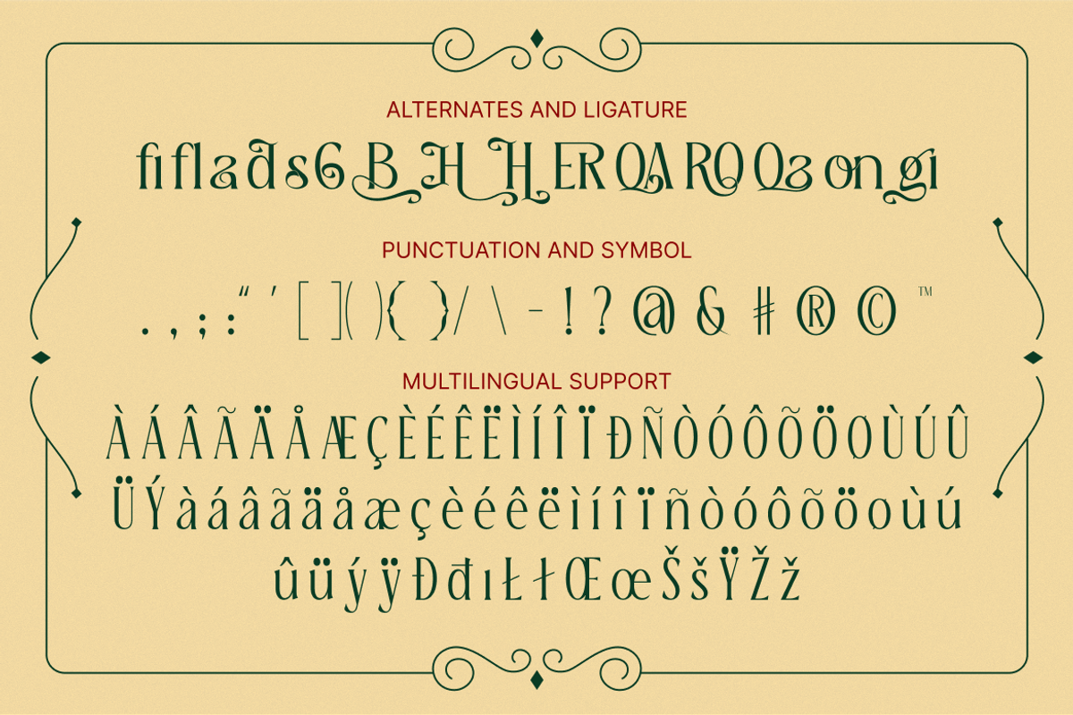 Holly Garland Christmas Serif Font, a Serif Font by Rasio Studio (Photo 4 of 8)