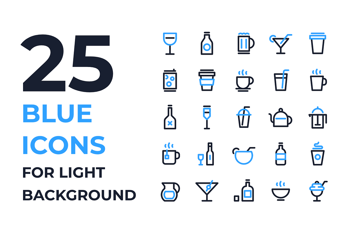 Drink Icons, an Outline Icon by Ruslan Babkin (Photo 4 of 11)