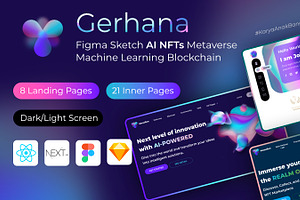 React Next NFT AI Website Template, a Websites & App Template by UInstrument