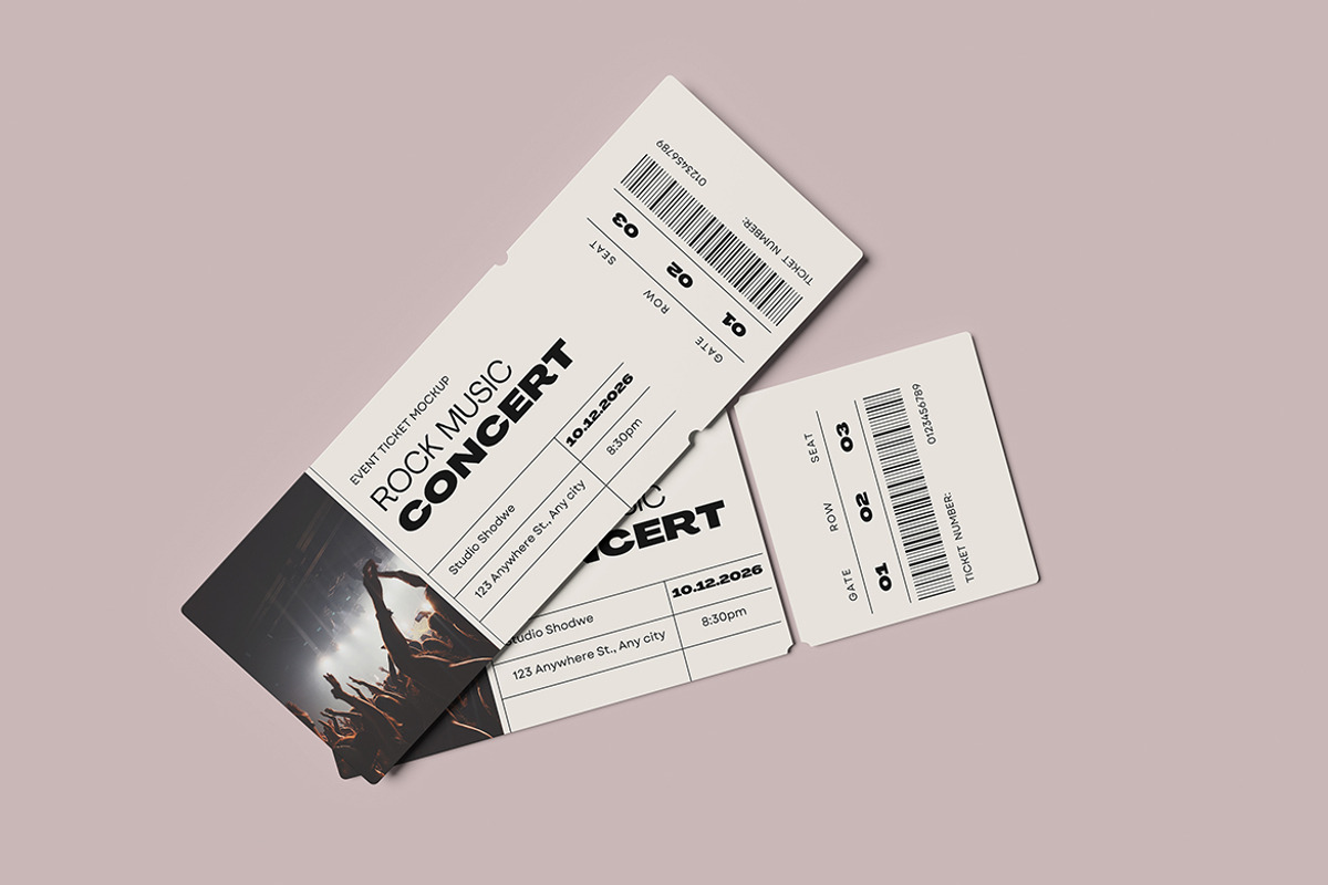 Cinema Ticket Mockup, a Product Mockup by bimockup (Photo 3 of 6)