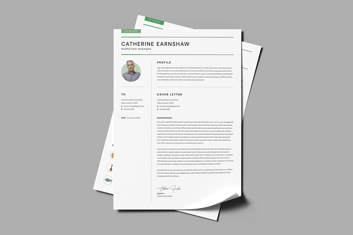 3 Page Resume Template / CV Template, a Resume Template by PixelStudio (Photo 7 of 8)