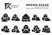 Brown Sugar Icon Vector, a Solid Icon by Akatype Studio (Thumbnail 1 of 3)