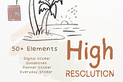 Hand drawn summer time elements, an Illustration by RimzStudio (Thumbnail 7 of 10)