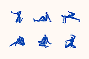 Women's Figure Poses In A Trendy Set, an Object Illustration by Illustrava (Thumbnail 2 of 9)