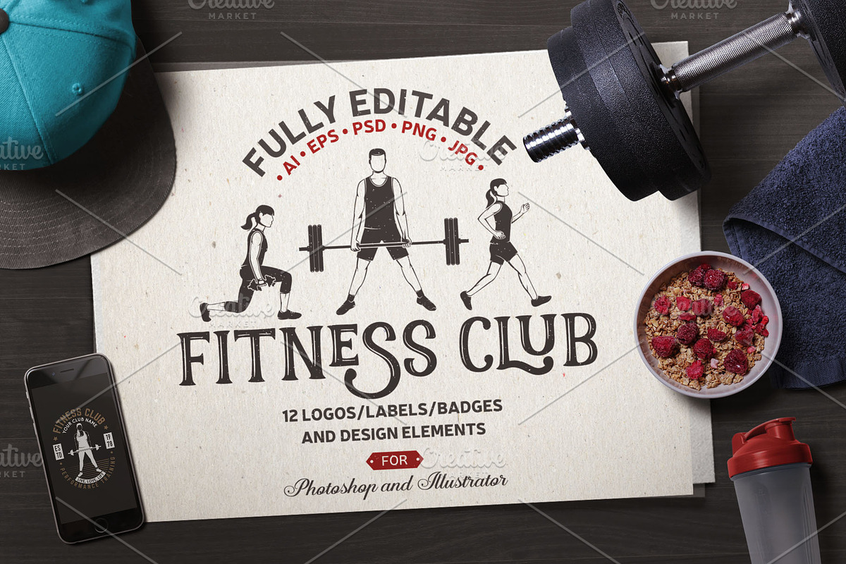 Fitness Club, a Branding & Logo Template by sivVector (Photo 1 of 7)
