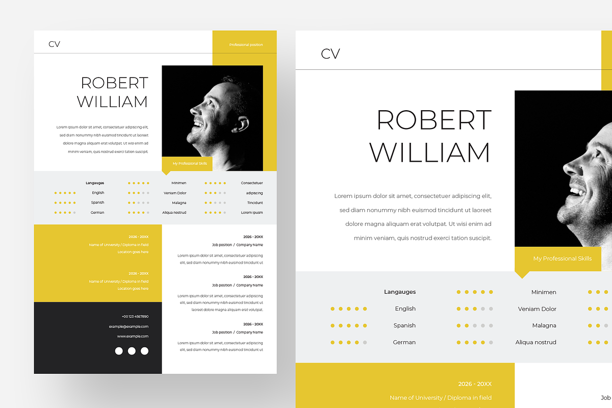 Modern and Clean Resume Template, a Resume Template by Filip Studio (Photo 2 of 4)