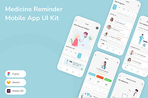 Medicine Reminder Mobile App UI Kit