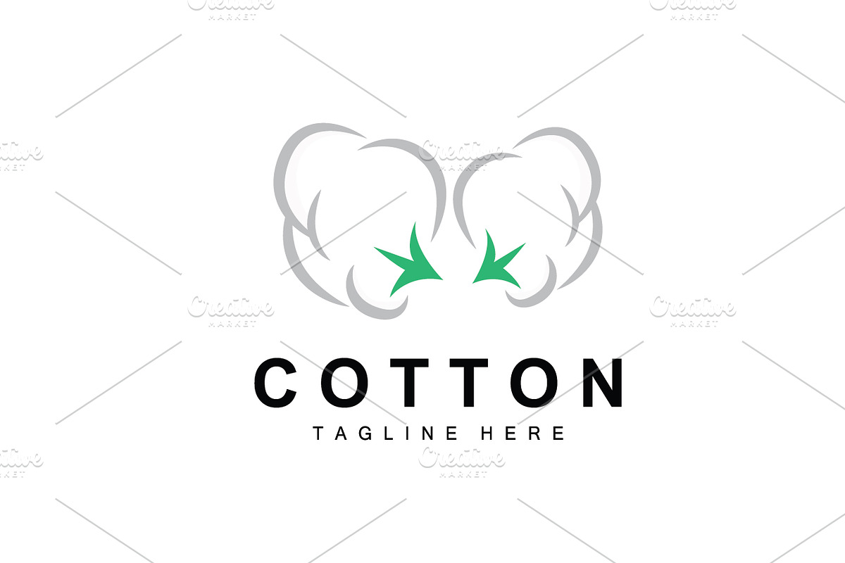 Cotton Logo Plant Design Vector, a Branding & Logo Template by Maylianaw28