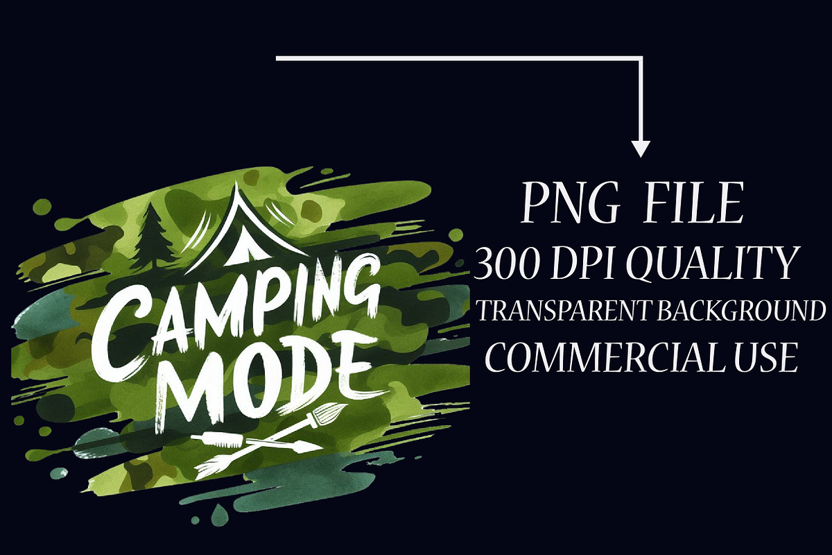 Camping Mode Brushstroke Sublimation, an Illustration by Libby Wishes (Photo 8 of 12)