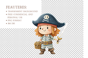 Watercolor Pirate Clipart Bundle, an Illustration by MockupWizard (Thumbnail 4 of 5)