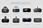 VR virtual reality glasses set, a Technology Illustration by Nikelser (Thumbnail 1 of 9)