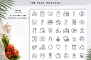 Zero Waste Lifestyle. Line icons., an Outline Icon by JuliaMalinovskaya (Thumbnail 3 of 9)