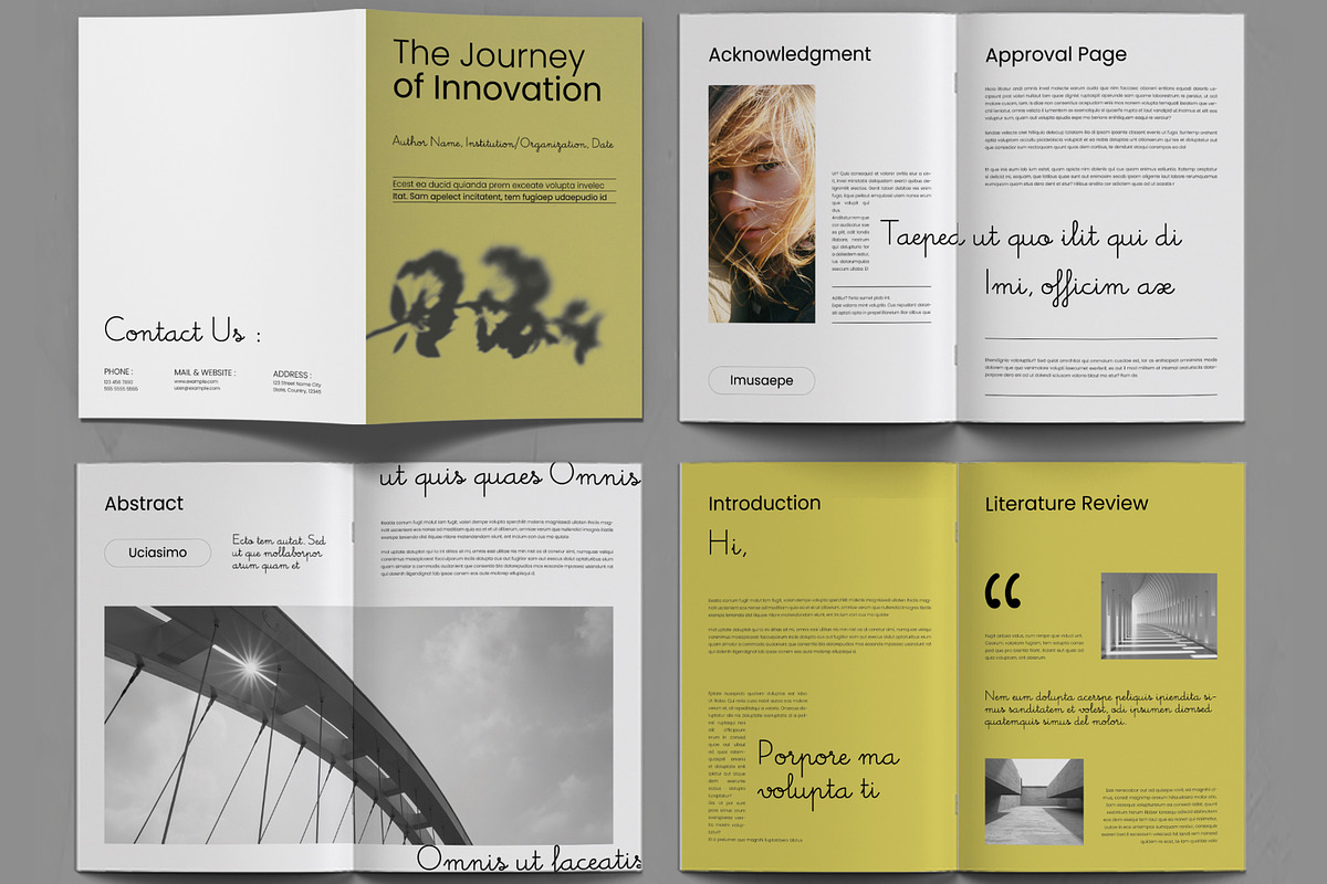 Contemporary Research Report, a Brochure Template by ContestDesign (Photo 2 of 3)