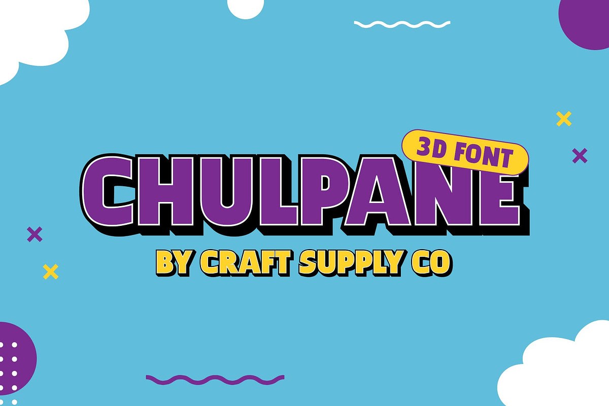 Chulpane 3D, a Sans Serif Font by Craft Supply Co. (Photo 1 of 8)