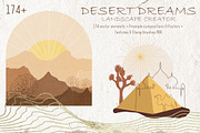 Desert - Boho Landscape Creator, an Animal Illustration by KomannaArt (Thumbnail 1 of 10)