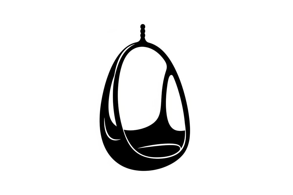 Hanging Egg Chair Silhouette Bundle, an Illustration by Designer_Momina (Photo 25 of 51)